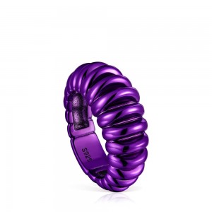 Anillos TOUS Lilac Virtual Garden Mujer Morados Plateados | 3159NISPD