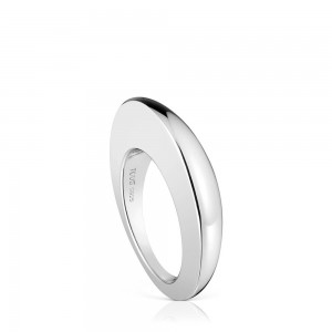 Anillos TOUS Smooth ring Dybe Mujer Plateados | 3715ZYNKM