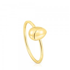 Anillos TOUS Teardrop ring Balloon Mujer Dorados | 4206NUVPG