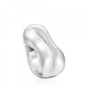 Anillos TOUS domed heart Tabit Mujer Plateados | 4287QYRBN