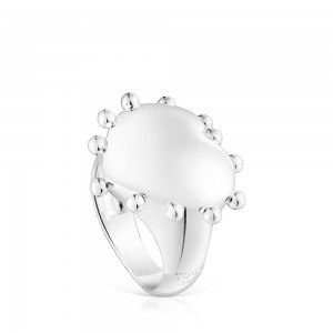 Anillos TOUS heart Signet ring San Valentín Mujer Plateados | 3652CFPJX