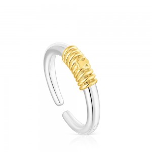 Anillos TOUS vermeil Lure Open ring Mujer Plateados | 9058BLMYA