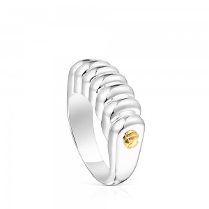 Anillos TOUS vermeil Virtual Garden Bar ring Mujer Plateados | 5048CEQKG