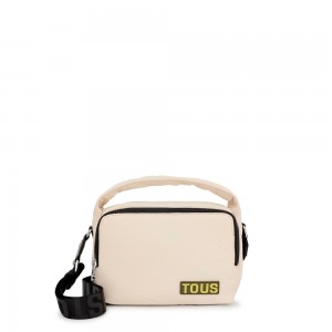 Bolsa de Mano TOUS Crossbody Bags Carol Soft Mujer Beige | 1980IPLHK