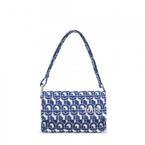 Bolsa de Mano TOUS Crossbody Bags MANIFESTO Mujer Azules | 3478KRNFT