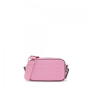 Bolsa de Mano TOUS Crossbody reporter bag La Rue New Mujer Rosas | 8516ELWUH