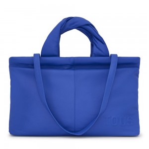 Bolsa de Mano TOUS Electric Dolsa Shopping bag Mujer Azules | 8102BYSQR