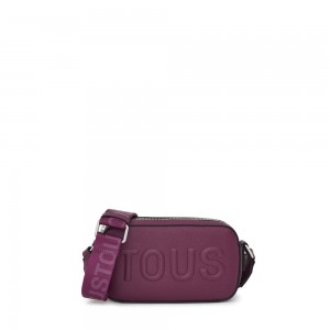 Bolsa de Mano TOUS La Rue New Crossbody reporter bag Mujer Vino | 6843SXHQB