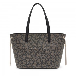 Bolsa de Mano TOUS Large Tote bag Kaos Icon Mujer Negros | 8607GCJQV