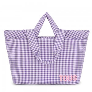 Bolsa de Mano TOUS Large lilac Tote bag Carol Vichy Mujer Morados | 4520KTICY