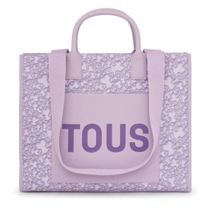 Bolsa de Mano TOUS Large mauve Kaos Mini Evolution Amaya Shopping bag Mujer Morados | 7816YTBLR