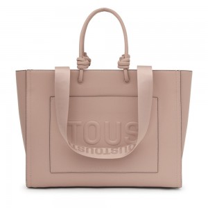 Bolsa de Mano TOUS Large taupe La Rue New Amaya Shopping bag Mujer Grises Marrom | 0286IJRXD