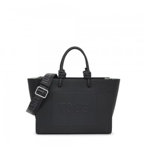 Bolsa de Mano TOUS Medium Amaya Shopping bag La Rue New Mujer Negros | 6345QROZC