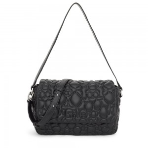 Bolsa de Mano TOUS Medium Crossbody Bags Bold Mujer Negros | 5943WNTRC