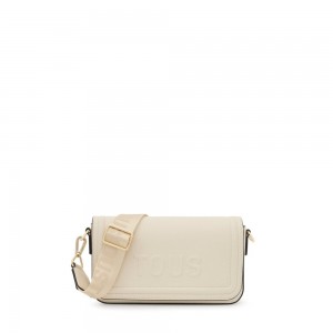 Bolsa de Mano TOUS Medium Crossbody Bags La Rue New Mujer Beige | 0792SXLJY