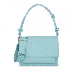 Bolsa de Mano TOUS Medium La Rue New Audree Crossbody Bags Mujer Azules | 6375WKFRI