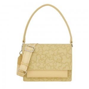 Bolsa de Mano TOUS Medium cream Audree Crossbody Bags Kaos Icon Mujer Creme | 2417CPXDY