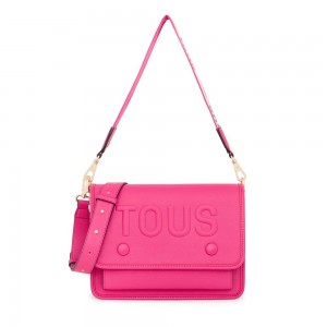 Bolsa de Mano TOUS Medium fuchsia-colored La Rue Audree Crossbody Bags Mujer Fucsia | 1593IHQTA