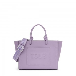 Bolsa de Mano TOUS Medium lilac La Rue New Amaya Shopping bag Mujer Morados | 2031LWCYM