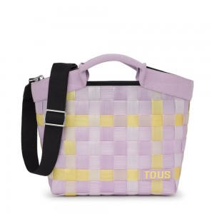 Bolsa de Mano TOUS Medium mauve Basket tote bag Balloon Cesta Mujer Morados Amarillos | 4120NTKRF