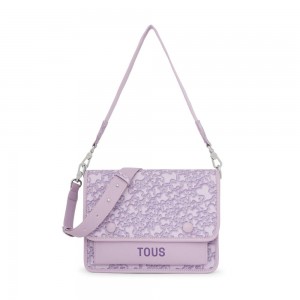 Bolsa de Mano TOUS Medium mauve Kaos Mini Evolution Audree Crossbody Bags Mujer Morados | 2816VYSDX