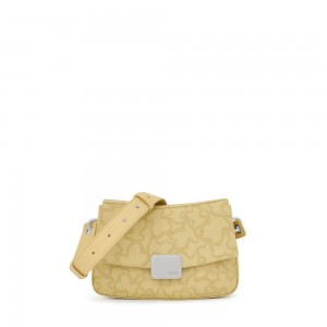 Bolsa de Mano TOUS Small cream Crossbody Bags Kaos Icon Mujer Creme | 7835CSZUB