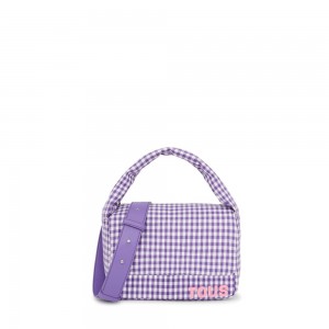 Bolsa de Mano TOUS Small lilac Crossbody Bags Carol Vichy Mujer Morados | 1943PMCEG