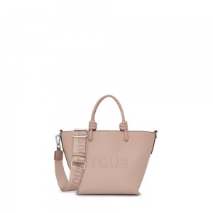 Bolsa de Mano TOUS Small taupe La Rue New Tote bag Mujer Grises Marrom | 9456WPDZF