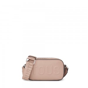 Bolsa de Mano TOUS Taupe La Rue New Crossbody reporter bag Mujer Grises Marrom | 2583LEMDJ