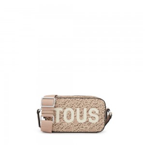 Bolsa de Mano TOUS Taupe-colored Crossbody reporter bag Kaos Mini Evolution Mujer Grises Marrom | 5204QVWAJ