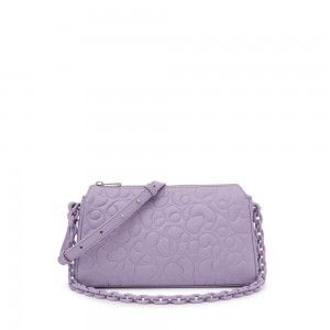 Bolsas Hombro TOUS Large lilac-colored Greta Mujer Morados | 5237PNDXE