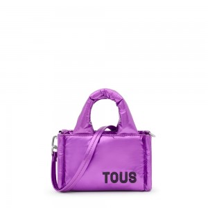 Bolsas Hombro TOUS Lilac-colored City minibag Party Mujer Morados | 7562RDNFV