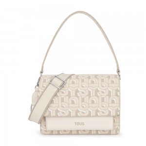 Bolsas Hombro TOUS Medium Audree MANIFESTO Mujer Beige | 0961FMKLU