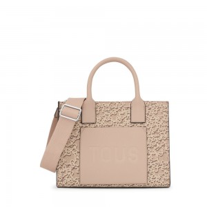 Bolsas Hombro TOUS Medium taupe-colored Amaya Shopping bag Kaos Mini Evolution Mujer Grises Marrom | 3978KQFSL