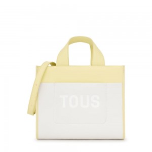 Bolsas Hombro TOUS Shopping bag Maya Mujer Beige Amarillos | 5946OTYPZ