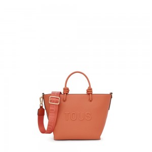 Bolsas Hombro TOUS Small La Rue New Tote bag Mujer Naranjas | 6408YDRUQ