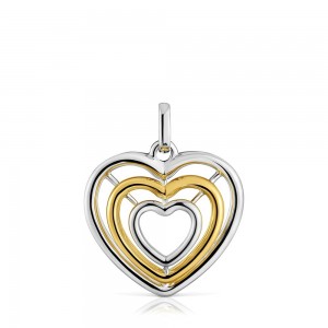 Colgantes TOUS Bickie two-tone triple heart Mujer Negros | 7910IRSLH