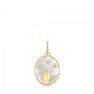 Colgantes TOUS Capricorn in vermeil with mother-of-pearl topazes Horoscope Mujer Plateados | 6543DGHCE