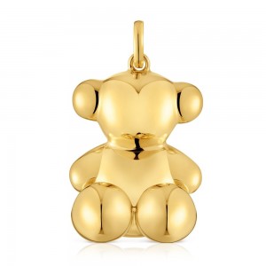 Colgantes TOUS Extra large bear, with 18 kt plating over Bold Bear Mujer Dorados Plateados | 8137GFKAW