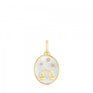 Colgantes TOUS Libra in vermeil with mother-of-pearl topazes Horoscope Mujer Plateados | 0981KOXNH