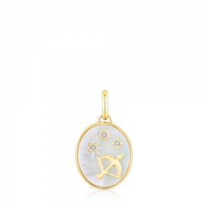 Colgantes TOUS Sagittarius in vermeil with mother-of-pearl topazes Horoscope Mujer Plateados | 0357BFYUI