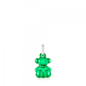 Colgantes TOUS Small Bold Bear steel bear Mujer Verdes Grises | 1259OUBKH