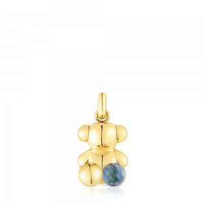 Colgantes TOUS vermeil Bold Bear with labradorite Mujer Plateados | 6325EVSDG