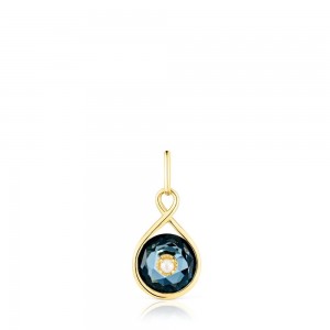 Colgantes TOUS vermeil Reversible with topaz cultured pearl Alma Motif Mujer Plateados | 1453GIKOZ