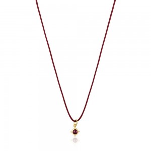 Collares TOUS Magic Nature with ruby garnet-colored cord Mujer Rojos Oscuro | 8796YVTMB