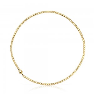 Collares TOUS Manifesto curb chain Choker with 18kt plating over Mujer Dorados Plateados | 5624PVQDJ