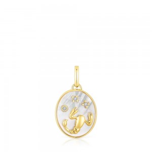 Collares TOUS Scorpio Pendant in vermeil with mother-of-pearl topazes Horoscope Mujer Plateados | 2089RJBSH