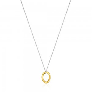 Collares TOUS Two-tone vermeil Hav with ring Mujer Plateados | 8245OJFAN