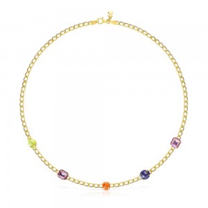 Collares TOUS Vermeil Vibrant Colors with gemstones enamel Mujer Plateados | 0518JEDIN