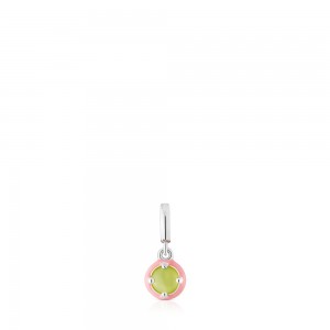 Collares TOUS Vibrant Colors Pendant with chalcedony enamel Mujer Plateados | 3927OAXJD